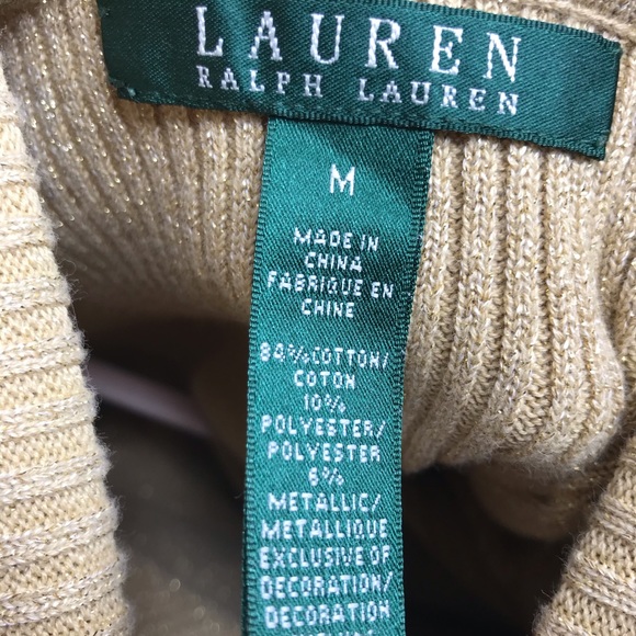 Lauren Ralph Lauren Gold Turtleneck Sweater - Picture 4 of 4